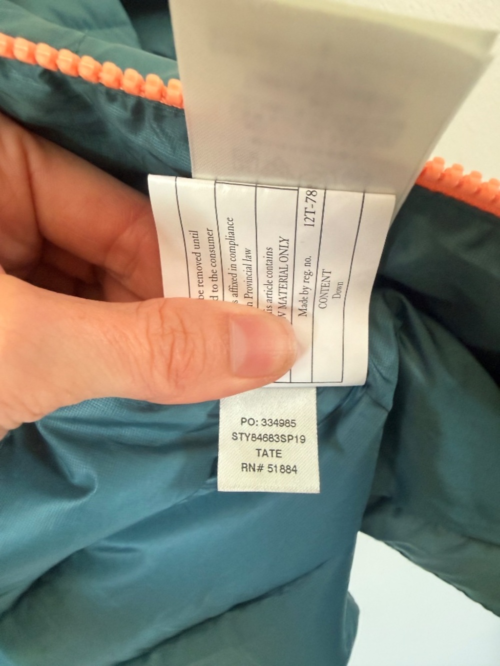 Patagonia Goose Down Sweater Puffer Jacket Teal/peach women's Large - Picture 5 of 10